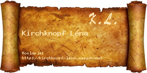Kirchknopf Léna névjegykártya